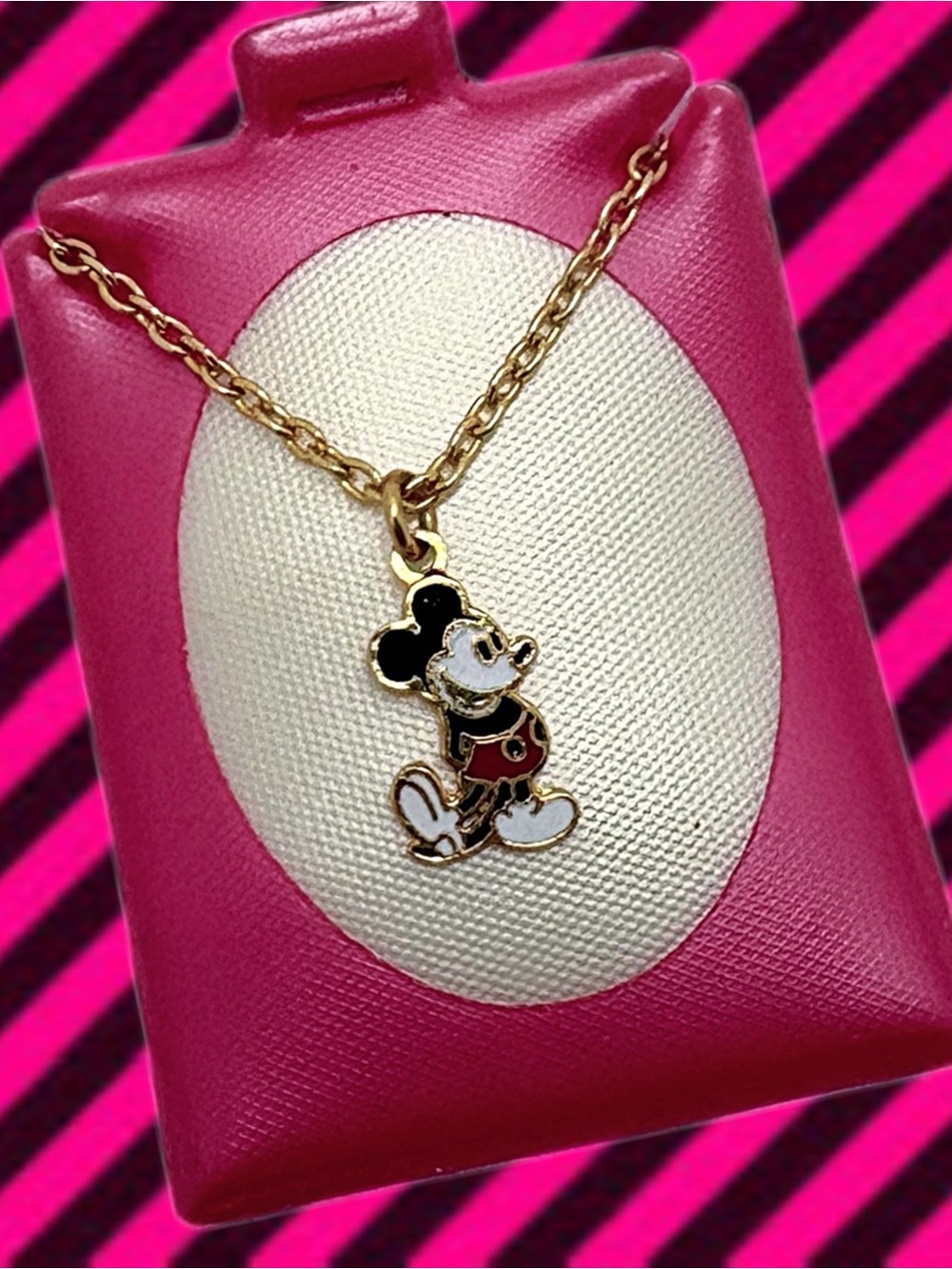 Vintage Mickey Mouse Walt Disney Pendant Necklace